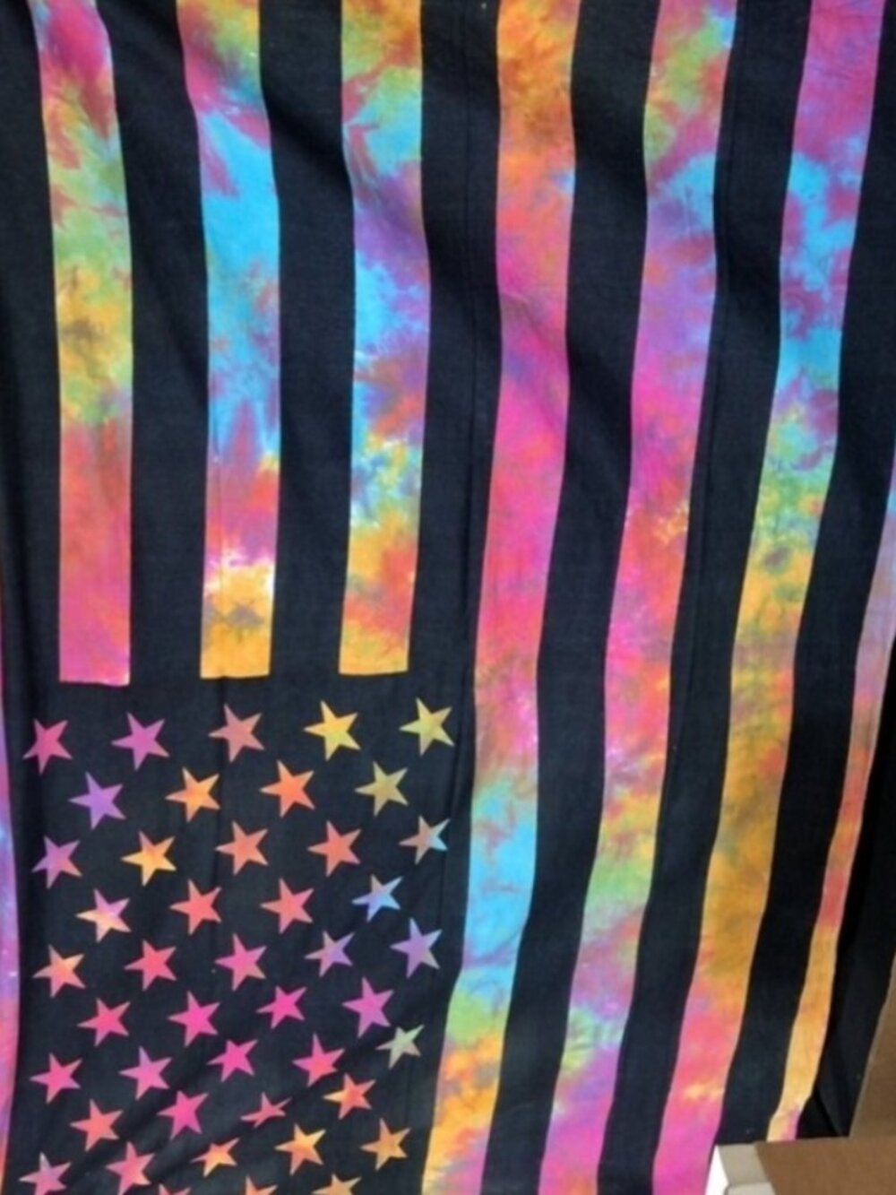 Giant tye dye american flag